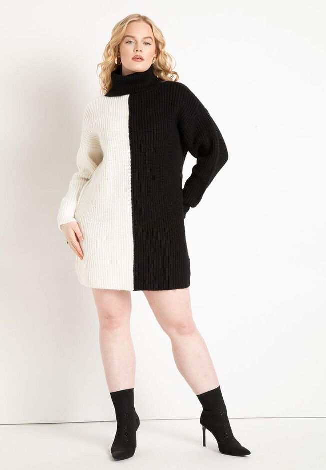Turtle Neck Tunic Sweater Dress | Eloquii