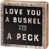 Primitives by Kathy Love You A Bushel And A Peck Home Décor Sign | Amazon (US)