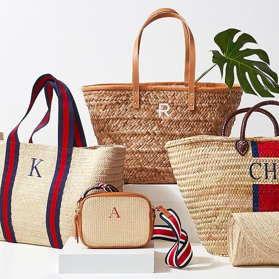 Oversized Ribbon Straw Beach Tote | Mark and Graham