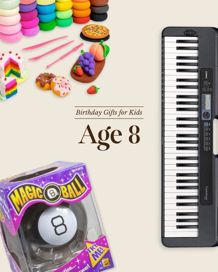 Birthday gifts for kids: age 8 - find the full guide at ChrisLovesJulia.com 

electric keyboard, air dry clay, magic 8 ball 

#LTKKids #LTKGiftGuide #LTKFamily