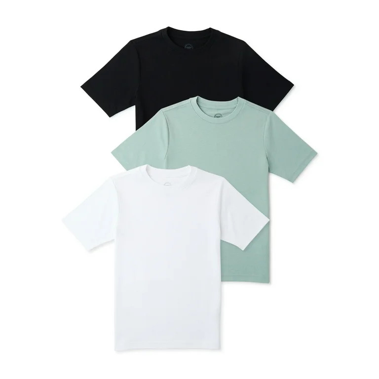 Wonder Nation Boys Short Sleeve Crewneck Kid Tough T-Shirt, 3-Pack, Sizes 4-18 & Husky | Walmart (US)