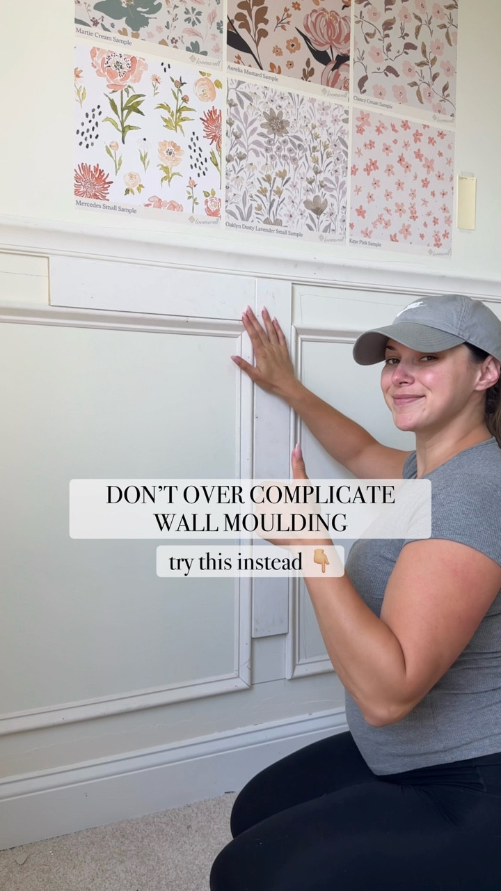 Let me show you how easy box moulding is! 👇🏼

Comment SHOP for the supplies I used 🔗 

1) your most important step is leveling the chair rail. Not all walls are straight, fancy that. But once you have your chair rail up and leveled, the rest is BEYOND easy. I just used a basic leveler. A leveler does the same job as a laser one. You don’t really need one for this project.

2) get a scrap piece of wood and measure out the whole perimeter of the wall. This is SO much easier than measuring each and every box, trying to crunch numbers, trying to use painters tape to make sure your lines are straight (like why be stressing over painters tape), noooo thank you! 🫡

3) 3 boxes are still cute, less measuring, super easy. Just make sure the two end boxes are the same length then you can measure the middle box. I just used a box saw and cut my pieces at 45° angles. Use the scrap piece of wood to measure the distance between each box and boom, done.

4) CAULKING. It’s important. Makes everything look seamless. No, you don’t need baby wipes. Just an old rag and a piece of cardboard I ripped off a box. Cut the tip of the bottle little by little at 45°. You barelyyyyy want to see an opening, this will make sure you have very thin lines, no extra caulk everywhere!Soak your rag. Damp your finger on the towel every time you run your finger on the ledge. If you take too much off, that’s fine! Rub it on the cardboard. And you’re done! 🤗

Time for painting baby girl’s room! 💓 I can’t wait to show yall! 
@loweshomeimprovement 
#wallpanelling #diyhack #wallmoulding #homerenovation #caulking