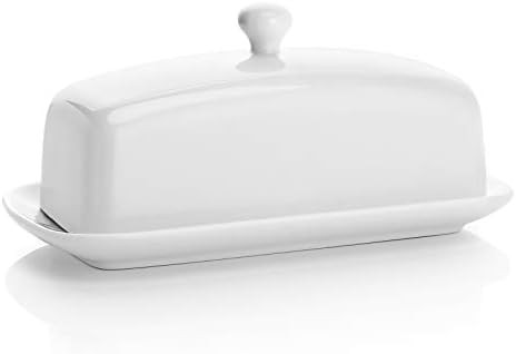 Sweese Butter Dish with Lid, 307.101 Porcelain Butter Keeper, 7.8 Inch Butter Holder with Handle ... | Amazon (US)