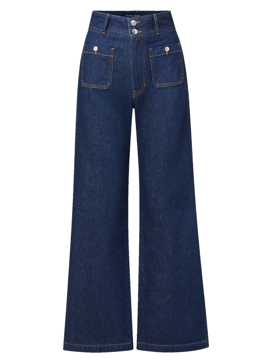 Veronica Beard Taylor High-Rise Wide-Leg Jeans | Saks Fifth Avenue | Saks Fifth Avenue