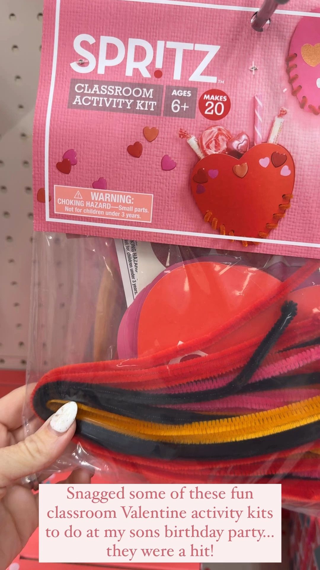 I snagged a couple of these classroom Valentines craft kits for my son’s birthday party and they were such a hit. It provides all the supplies you need and they are five dollars and under.

#Valentine’DayParty #ValentinesDay #ValentinesPartySupplies #ValentinesDecor #ValentinesCrafts 

#LTKParties #LTKSeasonal #LTKWatchNow
