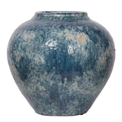 A&B Home Firth Blue Glazed Medium Vase | Bed Bath & Beyond