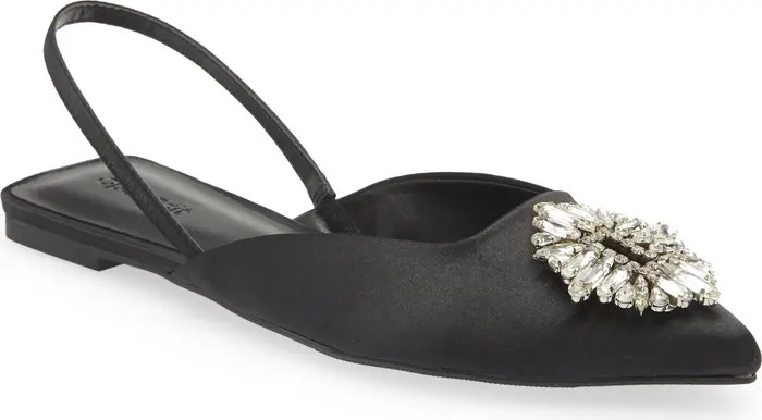 Kendall Ornament Pointed Toe Slingback FlatOPEN EDIT | Nordstrom