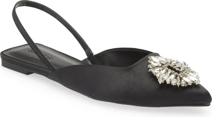 Kendall Ornament Pointed Toe Slingback FlatOPEN EDIT | Nordstrom