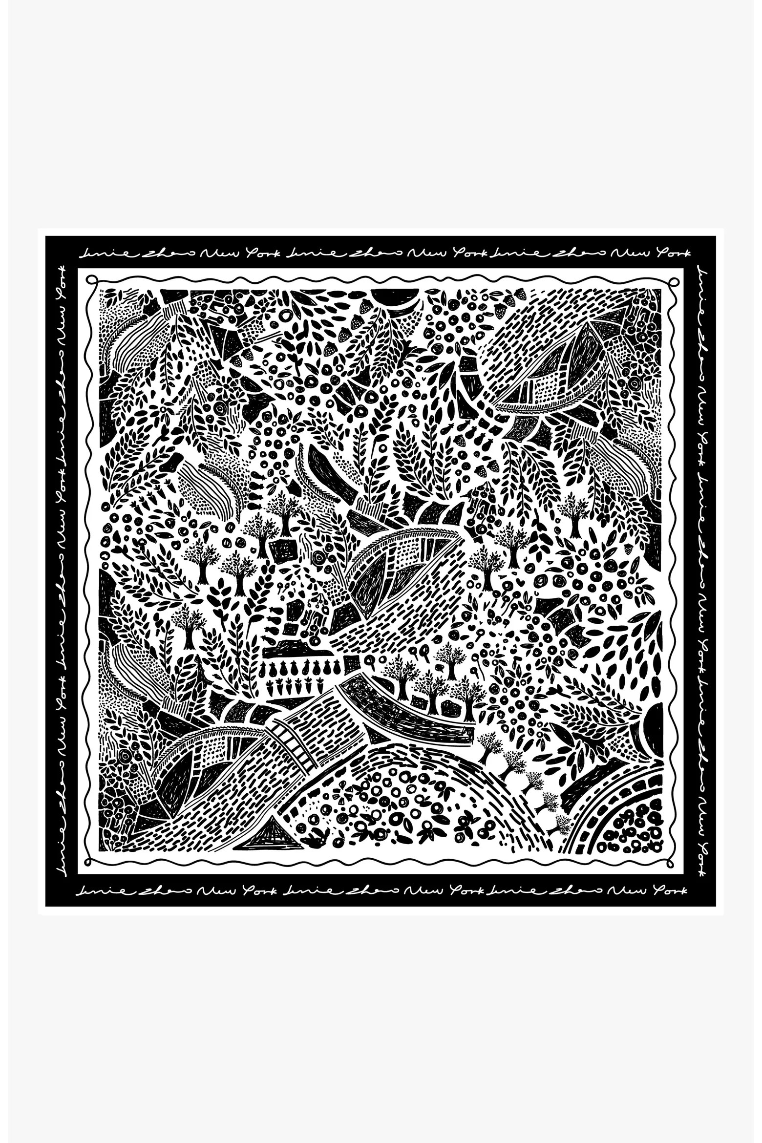 Double Sided Silk Scarf Of Black Garden (Women) | Nordstrom | Nordstrom