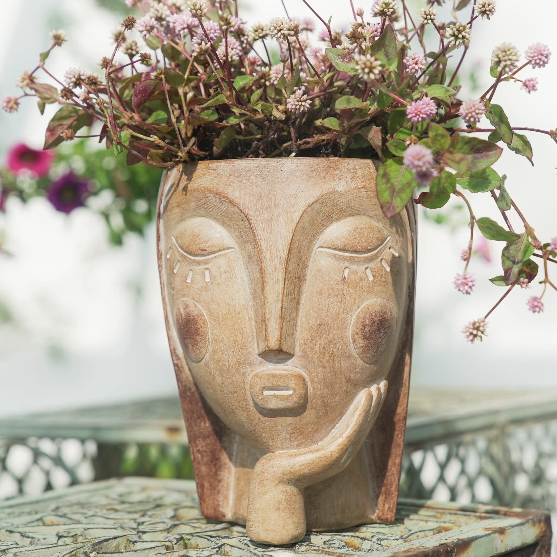 Head Planters for Indoor Plants, Face Flower Pot Head Planter Succulent Planters Unique Face Plan... | Amazon (US)