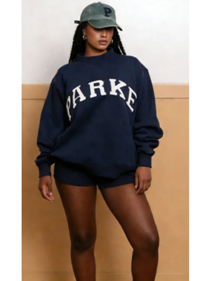 Parke Classic Varsity Sweatshirt – Timeless Letter Graphic, Relaxed Fit, Cozy Crewneck for Dail... | Walmart (US)