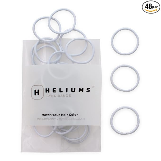Heliums Small Hair Ties - White - No Damage Mini 1 Inch Reusable 2mm Elastics for Thin Hair and K... | Amazon (US)