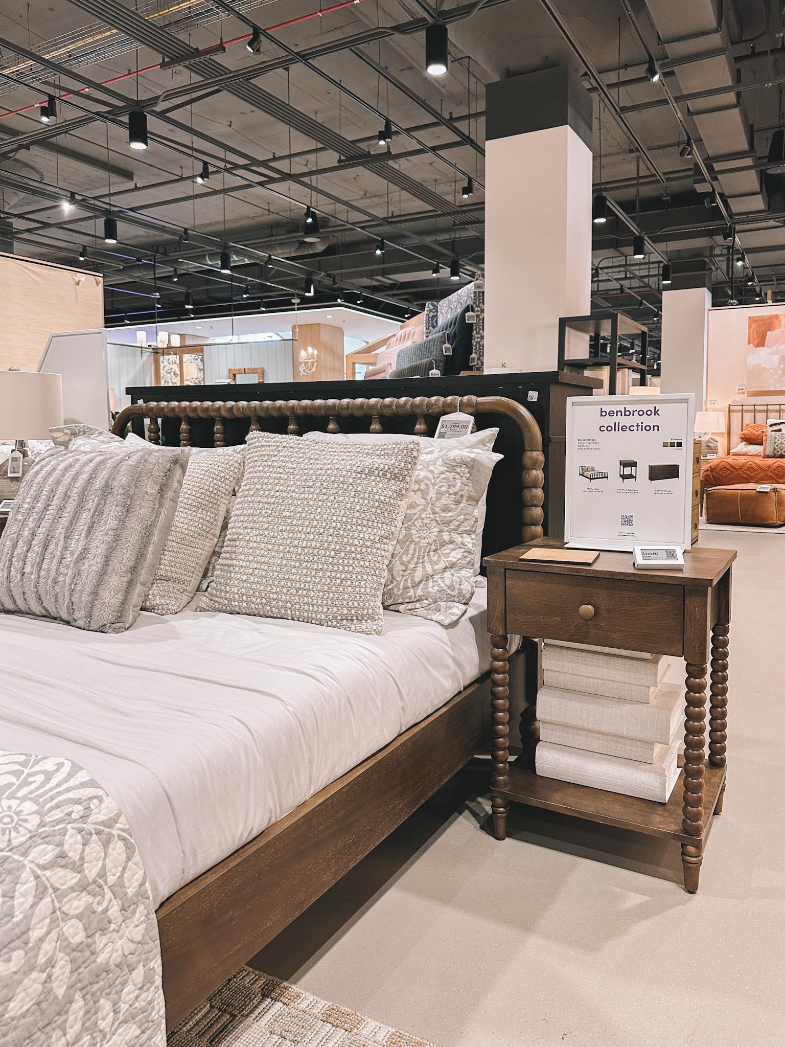 Let's head over to bedrooms now. I loved the @Wayfair Dream Center, where you can test out mattresses, and the bedrooms themselves obviously didn't disappoint. I can't tell you how excited I was to see the Jenny Lind Benbrook collection in person; I've been looking at it online for so long and it's just as good as I thought it would be! I also really enjoyed seeing how Wayfair designers made the rooms functional yet calming—don't you just want to curl up and read a book in these spaces?! I'm actually helping my parents renovate their bedroom right now, *and* they're furnishing their retirement home down on 30A. So tons of fabulous ideas were picked up in this department! I'm obviously showing you a ton of beautiful adult bedrooms, but don't think that Wayfair forgot about nurseries and kids' rooms! We didn't spend too much time in the nurseries, but loved seeing the kiddos' setups. The girls would've died if they'd seen these! #wayfair #wayfairpartner 

#LTKSaleAlert #LTKHome