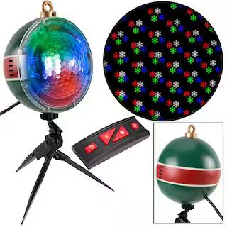 LightShow 61 Effect Snowflurry Multicolor LED Projector Light 115000 - The Home Depot | The Home Depot