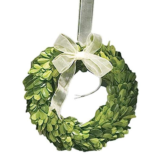 Napa Home & Garden 6-inch Preserved Boxwood Wreath with Ribbon | Amazon (US)