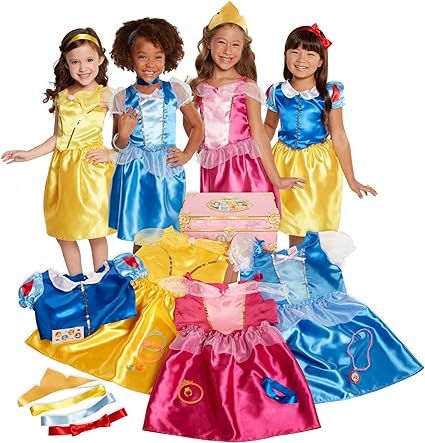 Disney Princess Dress Up Trunk Deluxe 21 Piece [Amazon Exclusive] | Amazon (US)