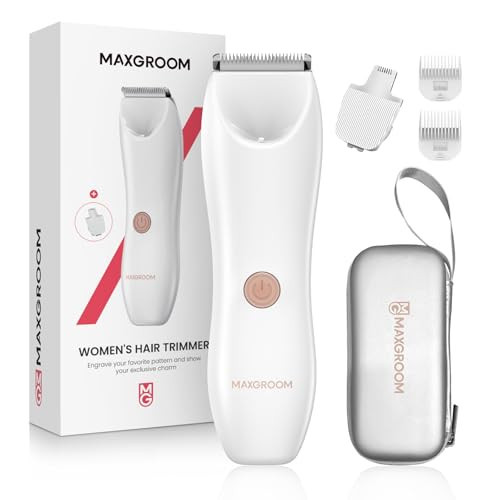 Bikini Trimmer for Women, Maxgroom Electric Razors for Women, Wet/Dry Pubic Hair Trimmer, Ceramic Blades for Intimate Grooming & DIY Styling, Women's Hygiene Shaver | Amazon (US)