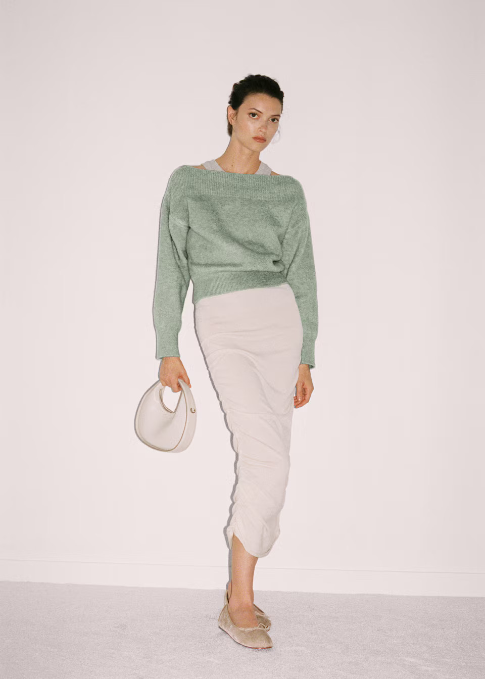 Ballerines velours nœud -  Femme | Mango France | MANGO (FR)