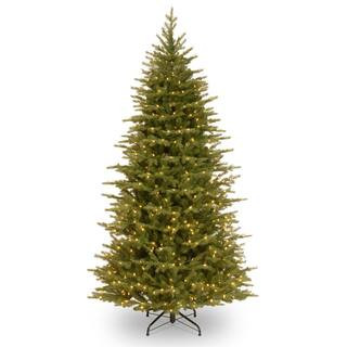 National Tree Company 6-1/2 ft. Feel Real Nordic Spruce Slim Hinged Tree with 500 Dual Color LED ... | The Home Depot