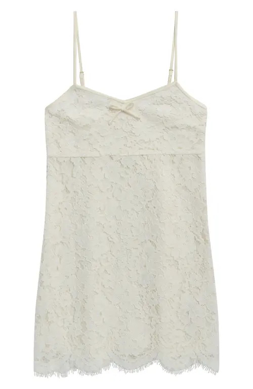LoveShackFancy Kids' Mini Petaline Lace Minidress in Ivory at Nordstrom, Size 10 | Nordstrom