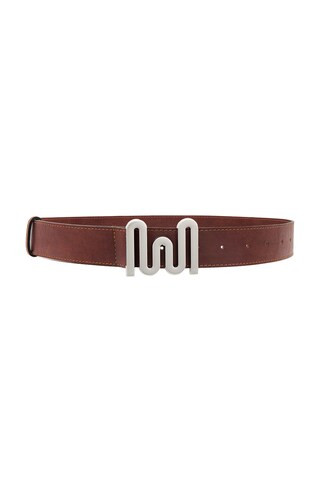 Milkwhite Signature Logo Belt in Brown from Revolve.com | Revolve Clothing (Global)