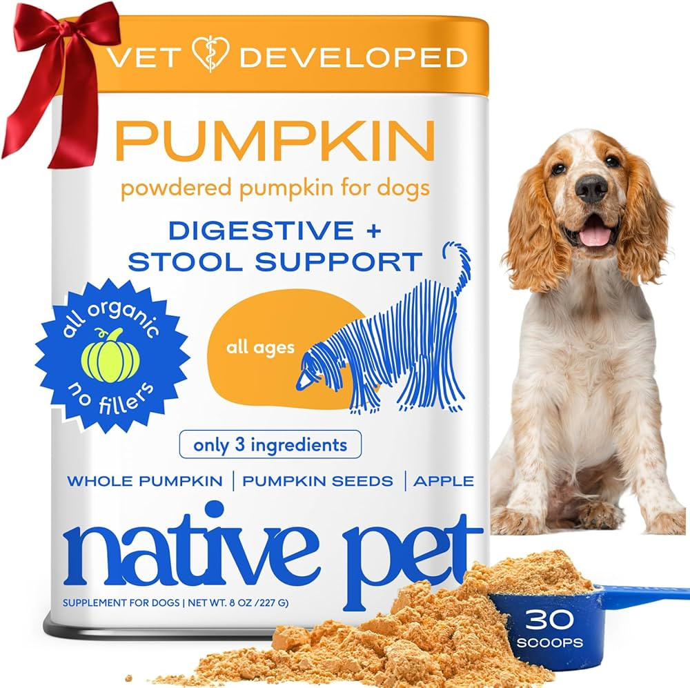Native Pet Pumpkin for Dogs - Organic Powder Pumpkin Puree Dog Food Toppers -Rich in Fiber Supple... | Amazon (US)