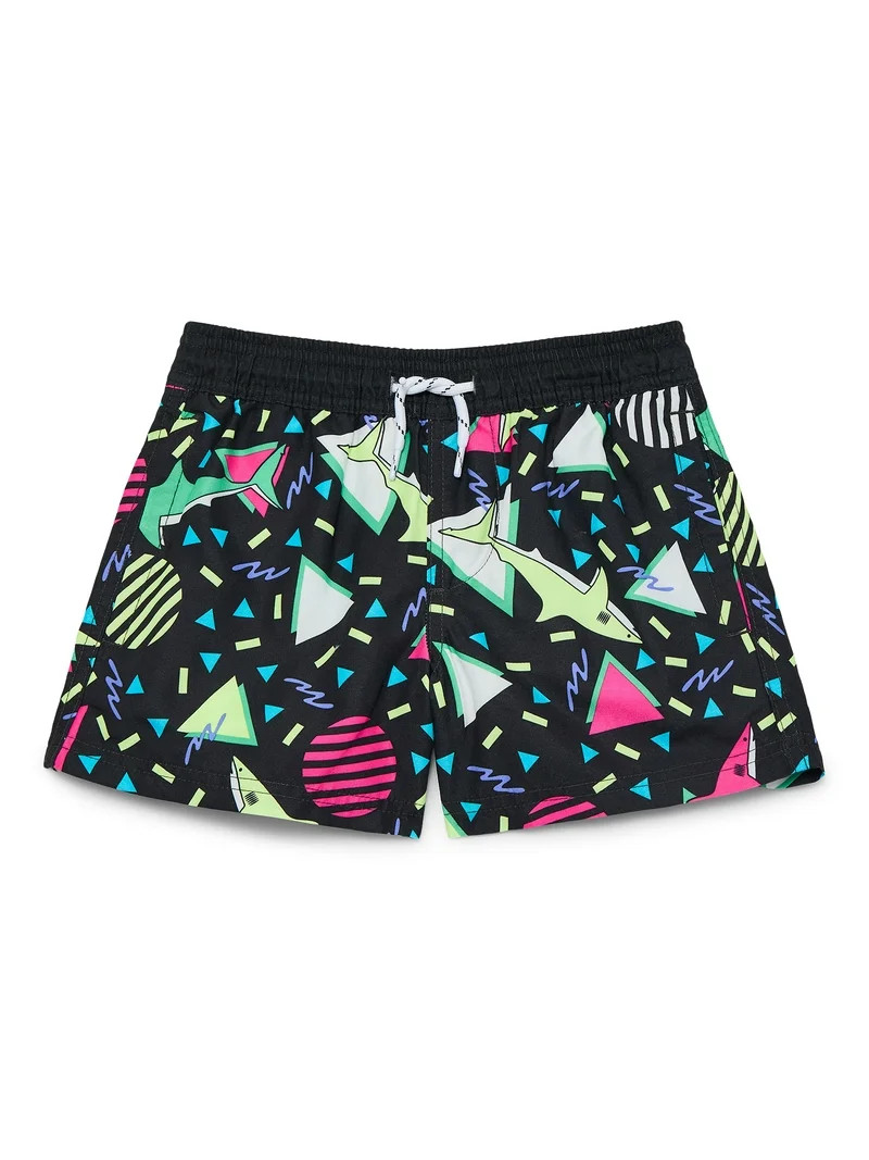 Wonder Nation Little and Big Boys Quick Dry Swim Trunks with UPF50+, Sizes 4-18 & Husky | Walmart (US)