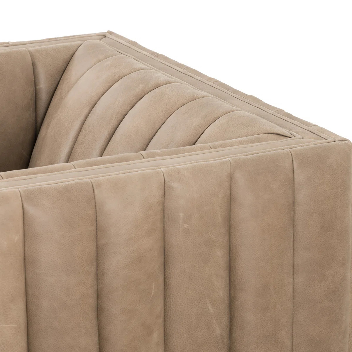 Brandt Genuine Leather Swivel Club Chair | Wayfair North America