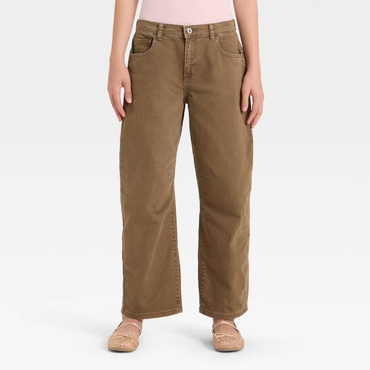 Girls' Mid-Rise Barrel Leg Jeans - art class™ | Target