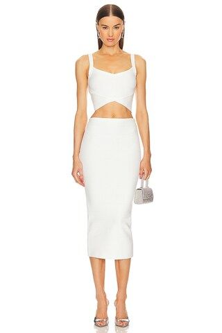 x REVOLVE Ivy Bandage Midi Skirt | White Midi Skirt Outfit | White Skirt Set Outfit | Matching Sets | Revolve Clothing (Global)
