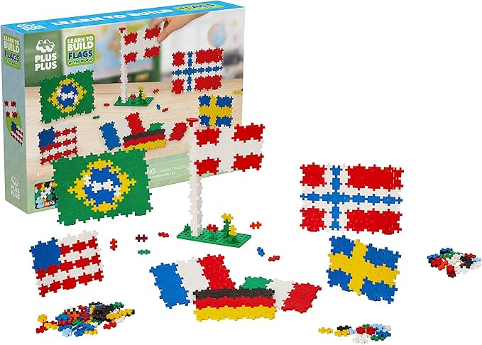 PLUS PLUS - Learn to Build - Flags of The World - 500 Pieces, Construction Building Stem/Steam To... | Amazon (US)