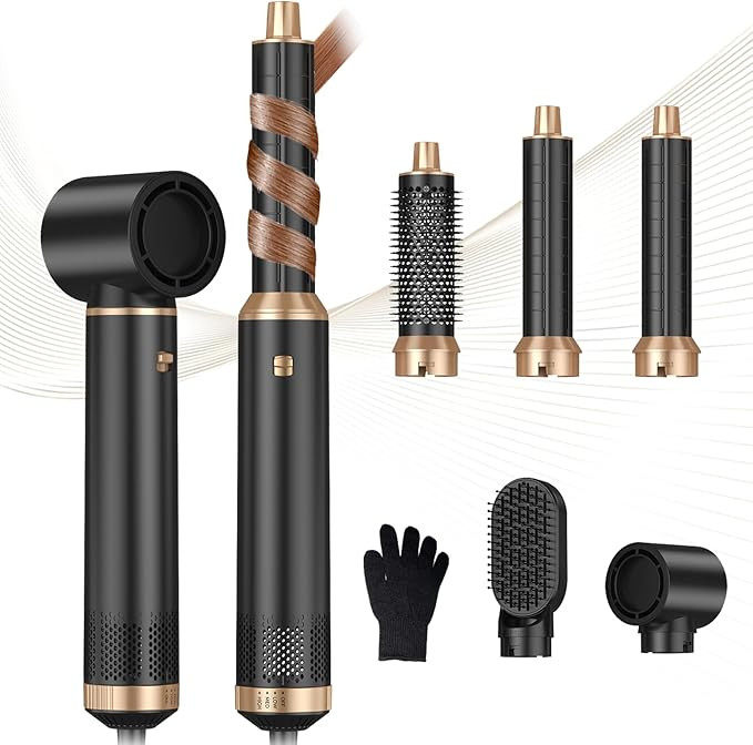 5 in 1 Blow Dryer Brush, Negative Ion Hair Dryer Brush Set Upgrade Hot Air Brush Air Styler Curli... | Amazon (US)