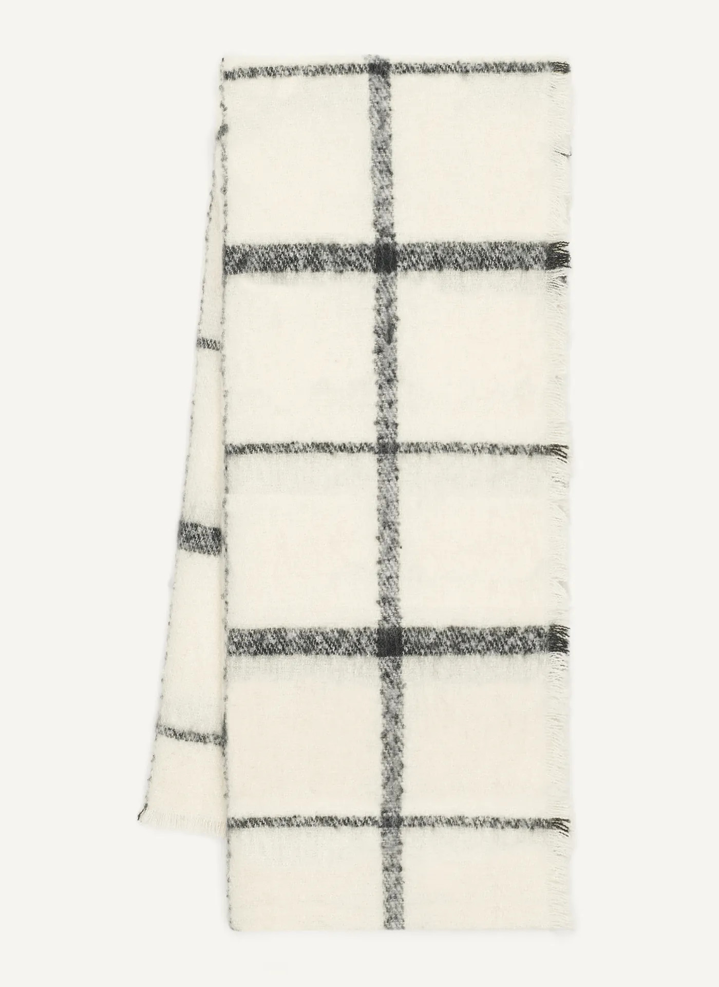 Windowpane Check Plant Scarf - DKNY | DKNY