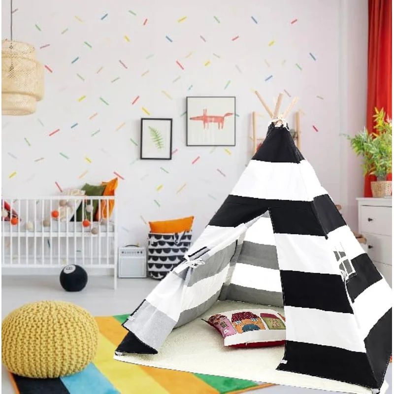 e- Joy Indoor / Outdoor Canvas Triangular Play Tent with Carrying Bag | Wayfair North America
