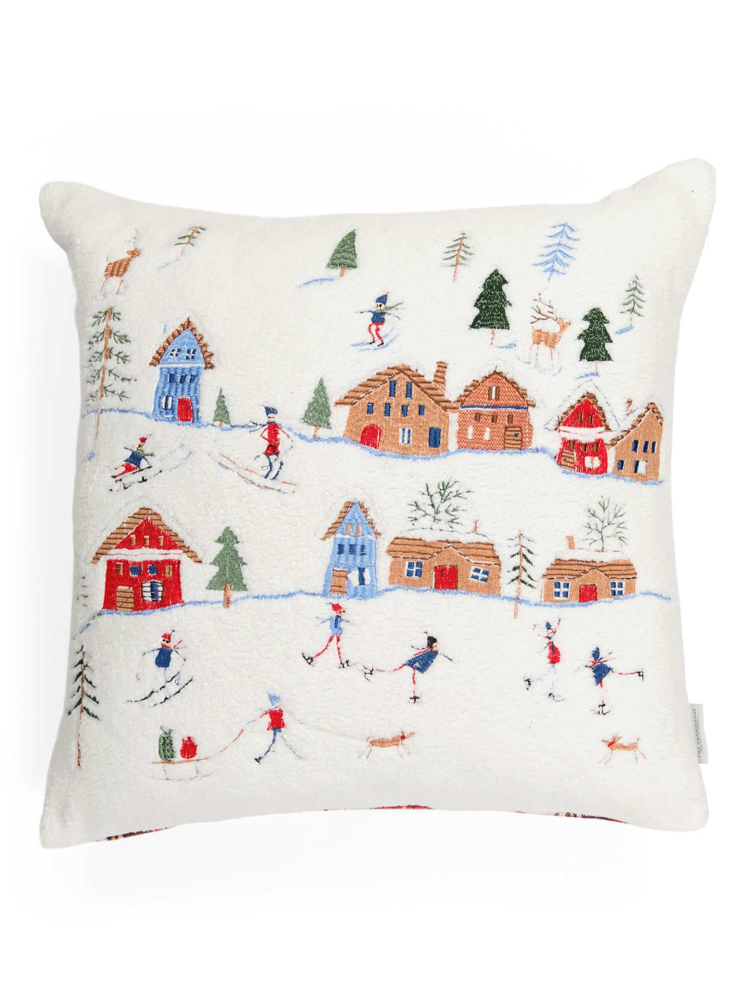 20x20 Embroidered Sherpa Pillow | TJ Maxx