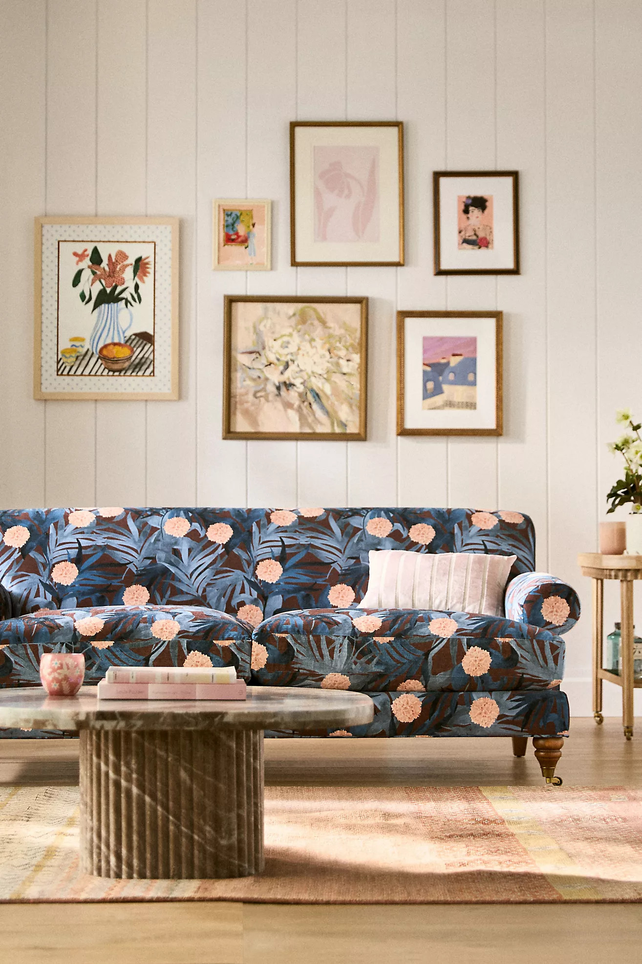 Willoughby 79" Frederica Velvet Two-Cushion Sofa | Anthropologie (US)