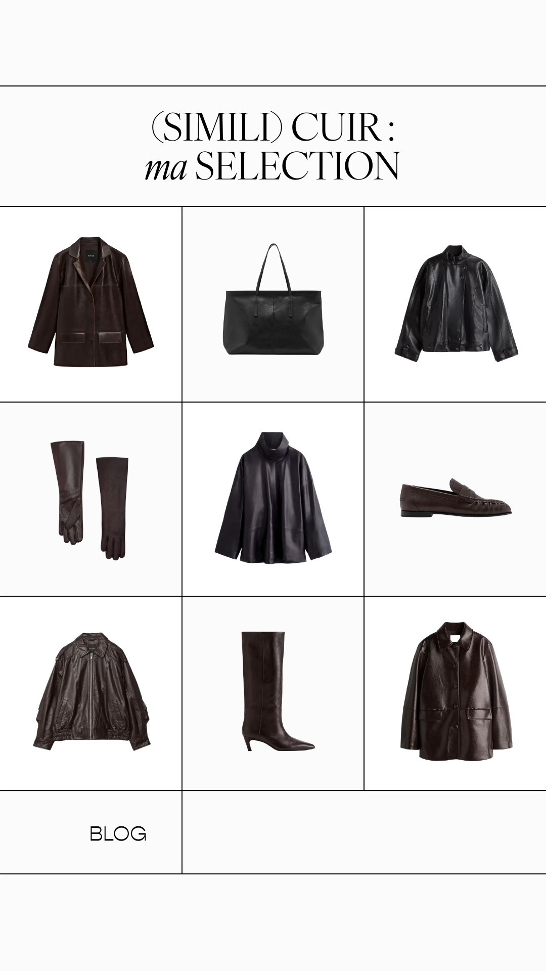 (SIMILI) CUIR - (FAUX) LEATHER

Publicité  

#LTKautumn #LTKwinter #LTKeurope