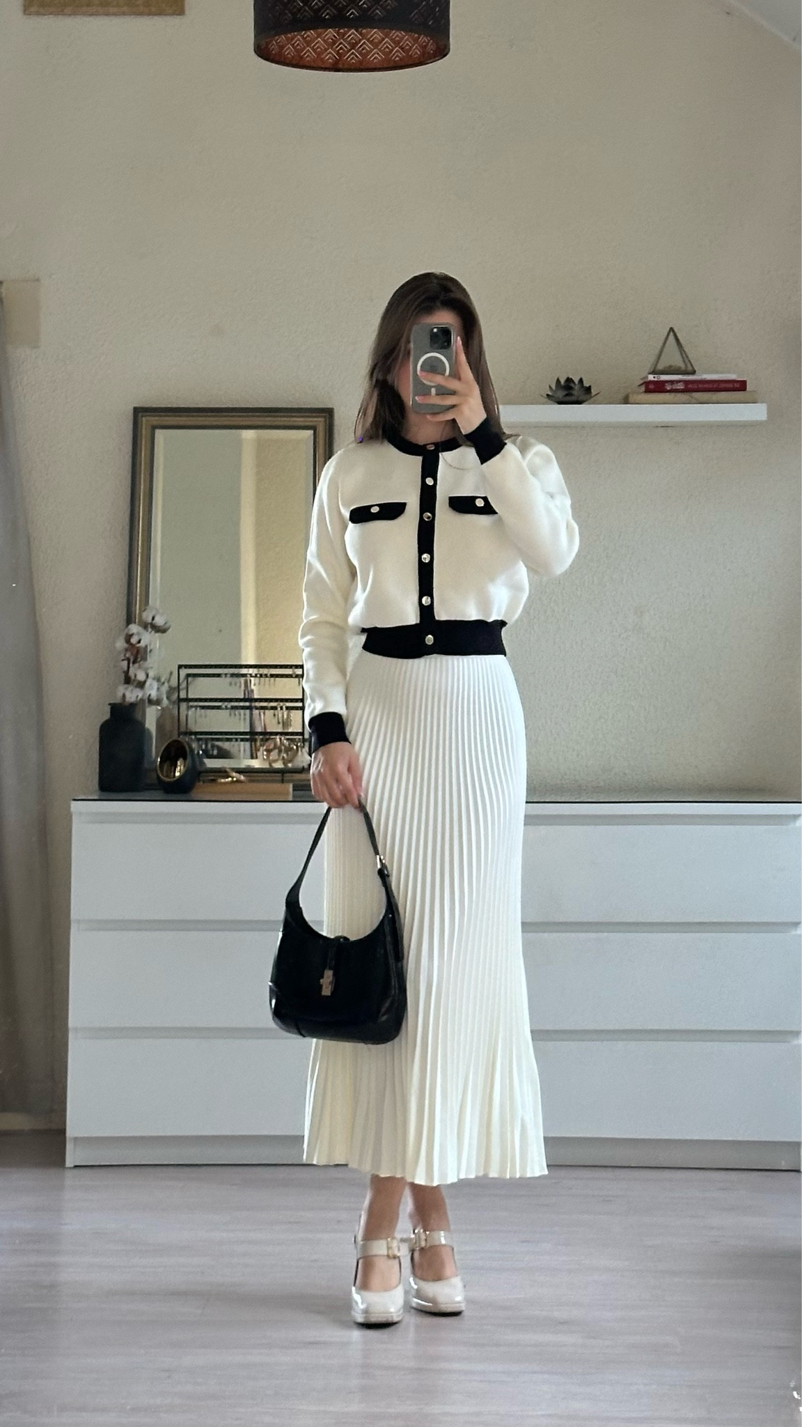 Old money outfit | classy style | contrast outfit | elegant style inspo | sweater | cardigan | long skirt | midi skirt 

#LTKsummer #LTKworkwear #LTKspring