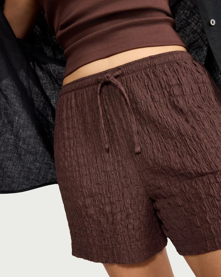 F&F Textured Shorts in Brown | Tesco F&F