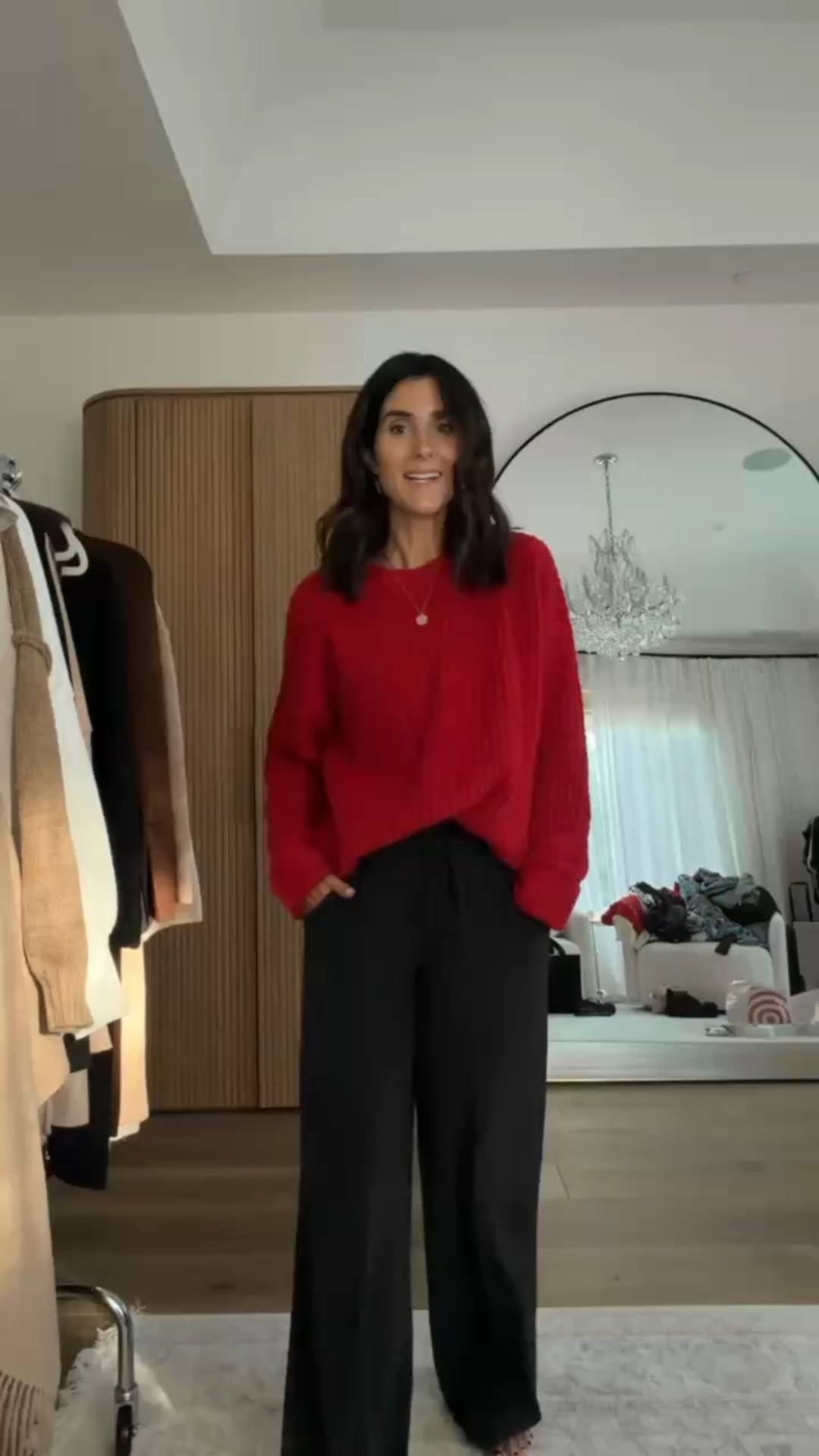 These pants are amazing! I’m just shy of 5-7” wearing the size XS pants and a size small sweater. #target #sweater #holiday #stylinbyaylin #aylin 

#LTKootd #LTKgrwm #LTKHoliday