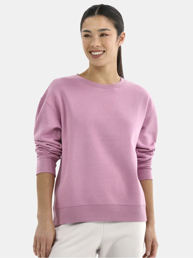 Athletic Works Women's Crewneck Fleece Sweatshirt, Sizes XS-XXXL | Walmart (US)