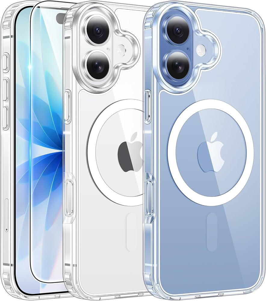 FNTCASE for iPhone 17 Case Clear: Magnetic Phone Cases with Screen Protector Drop Proof Compatibl... | Amazon (US)
