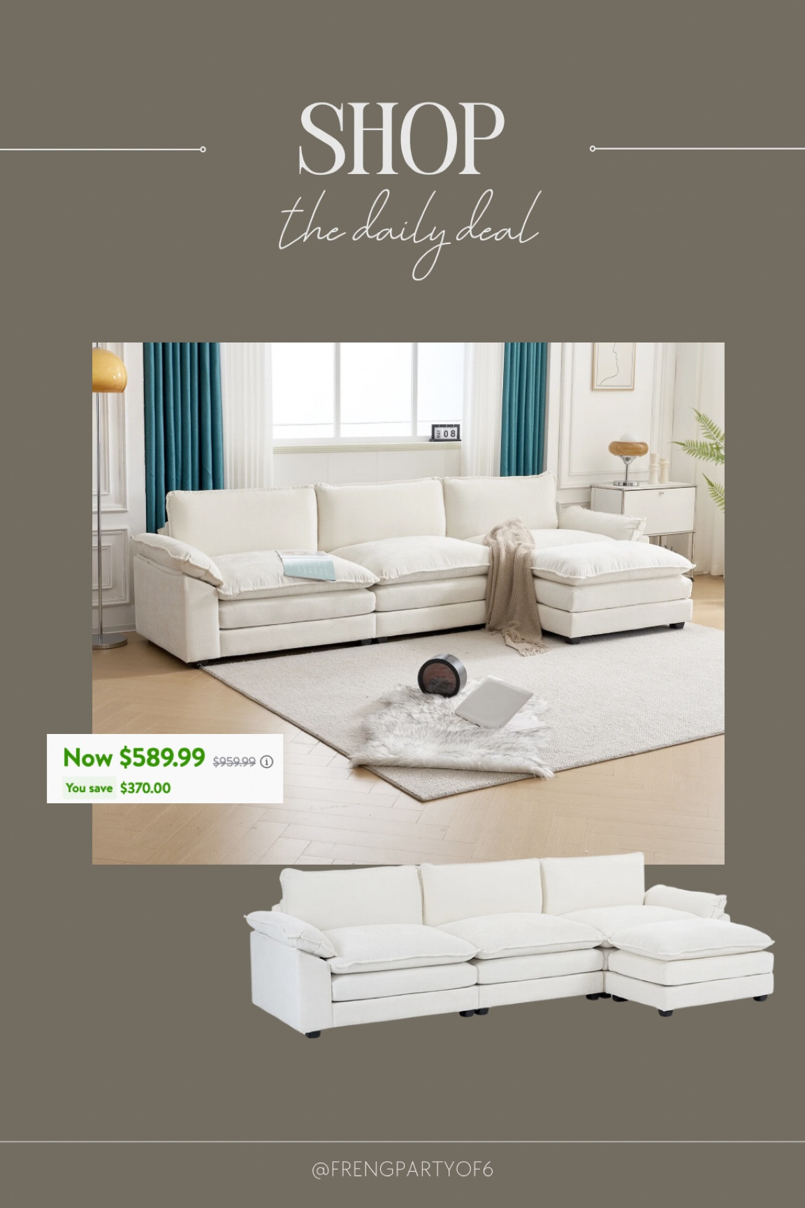 Modular sofa on sale! Boujee on a budget, affordable home 

#LTKHome #LTKSaleAlert