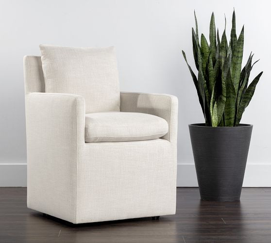 Carder Upholstered Dining Armchair | Pottery Barn (US)