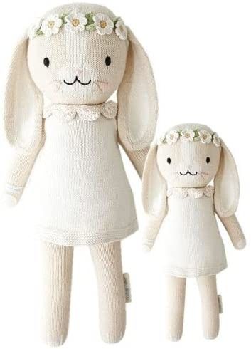 cuddle + kind Hannah The Bunny Ivory Little 13" Hand-Knit Doll – 1 Doll = 10 Meals, Fair Trade, Heir | Amazon (US)