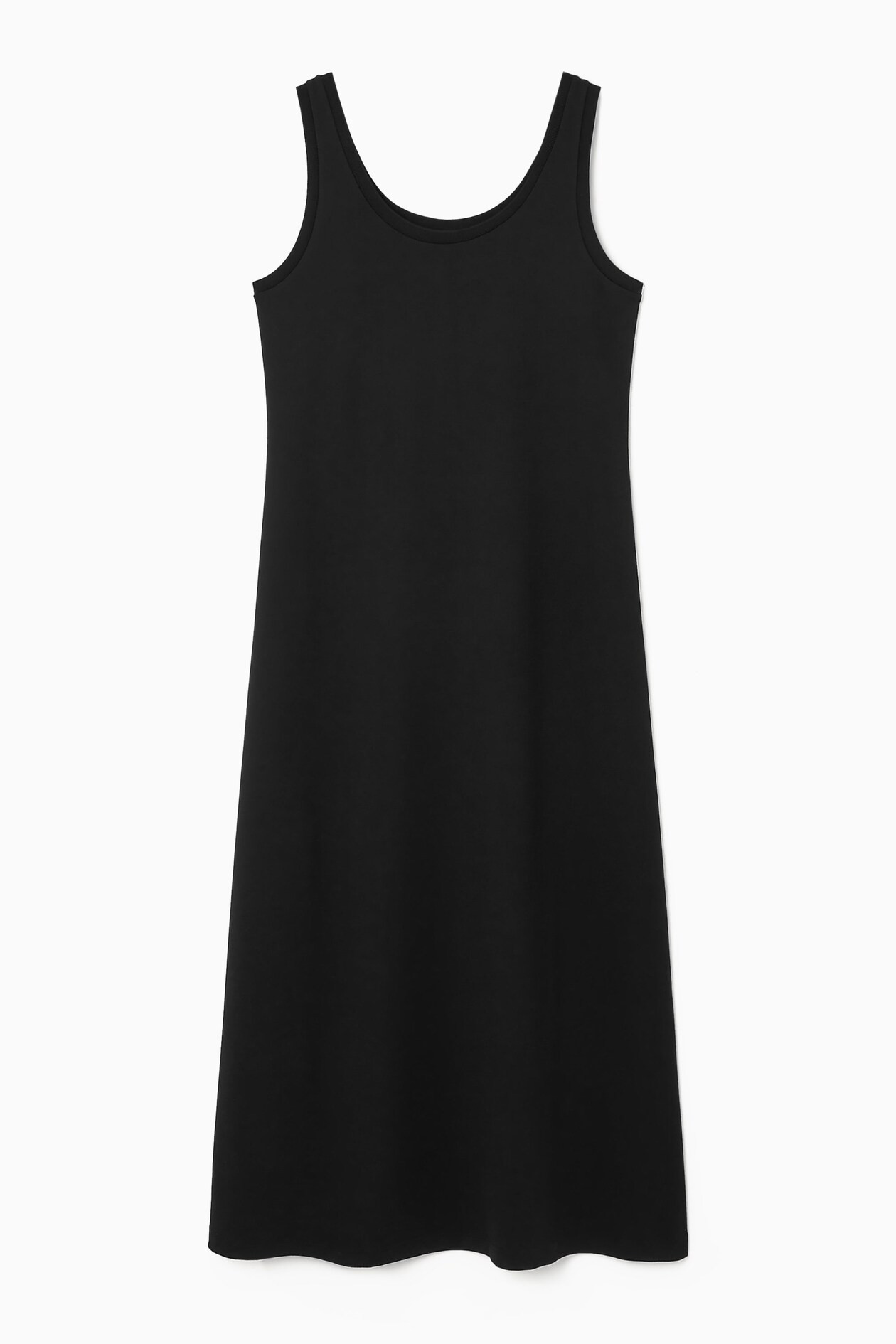 SCOOP-NECK JERSEY MIDI DRESS - BLACK | COS (EU)