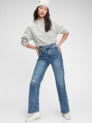 Womens / JeansHigh Rise Destructed Vintage Flare Jeans | Gap (US)