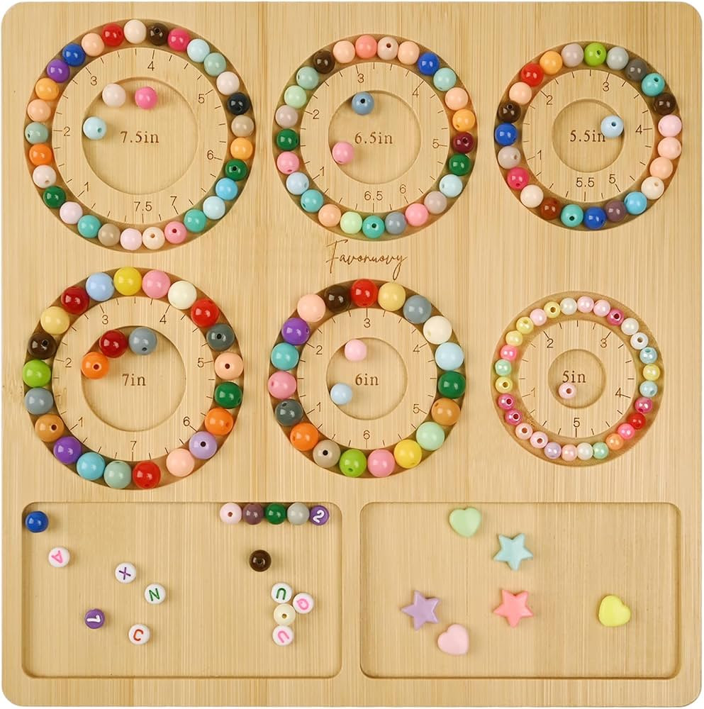 Favonuovy Bead Boards for Jewelry Making Bamboo Bracelet Making Bead Tray 5" 5.5" 6" 6.5" 7" 7.5"... | Amazon (CA)