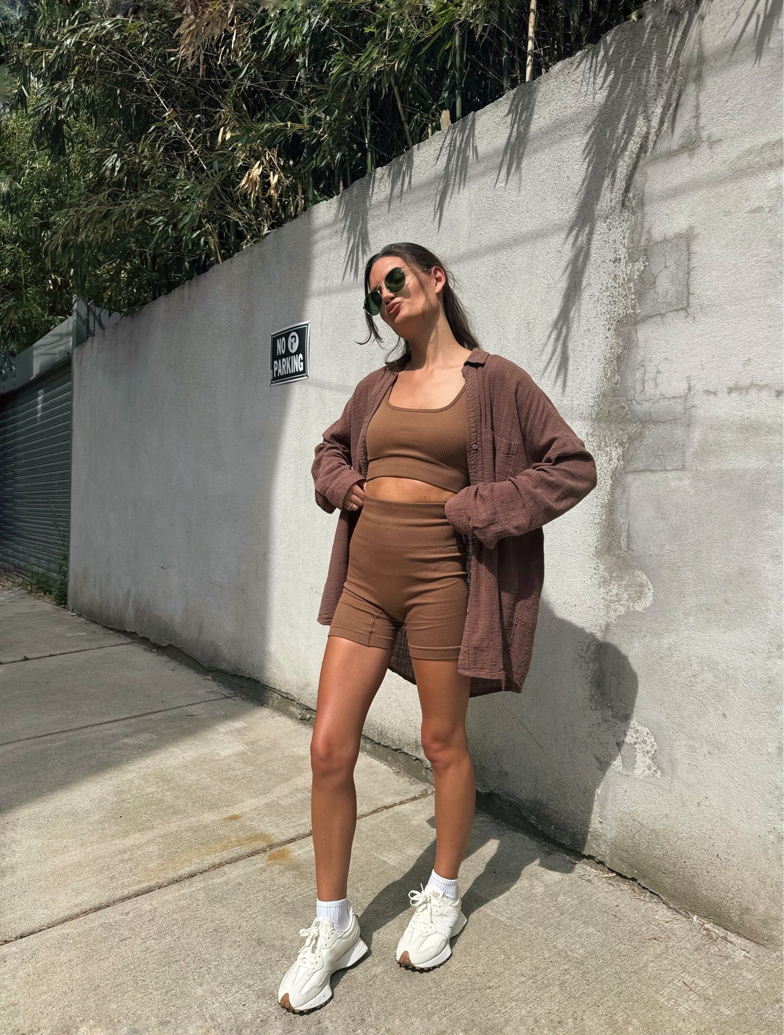 Sunday brunch fit 🌞☕️🤎  sporty outfit, sporty style, new balance shoes, summer outfit, workout set, Amazon fashion

#LTKActive #LTKShoeCrush #LTKFitness