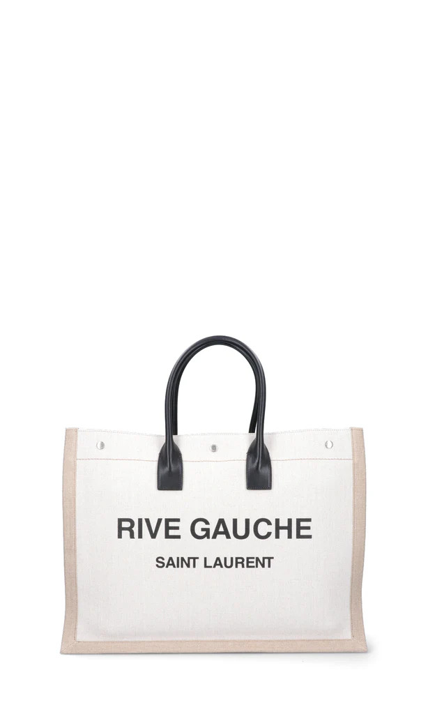 Saint Laurent Rive Gauche Logo Tote Bag | Cettire Global